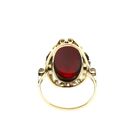 Image 6 of Gold Ring with Carnelian; 14 Karat; Size 17.75