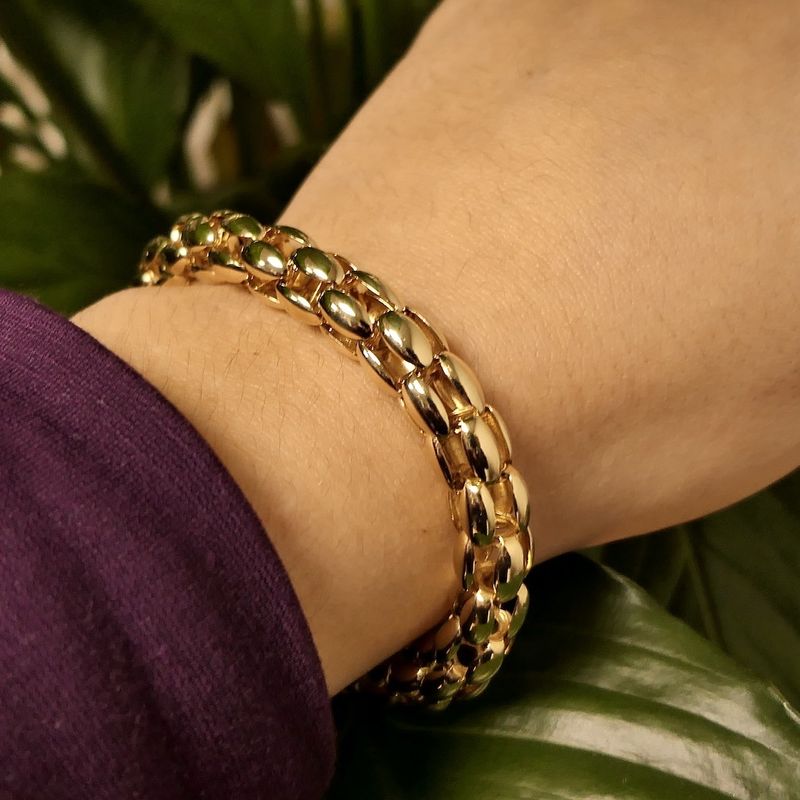 Image 10 of Gold Mesh Link Bracelet