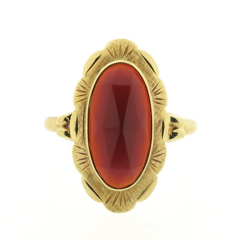 Image 3 of Gold ring with carnelian | Vintage