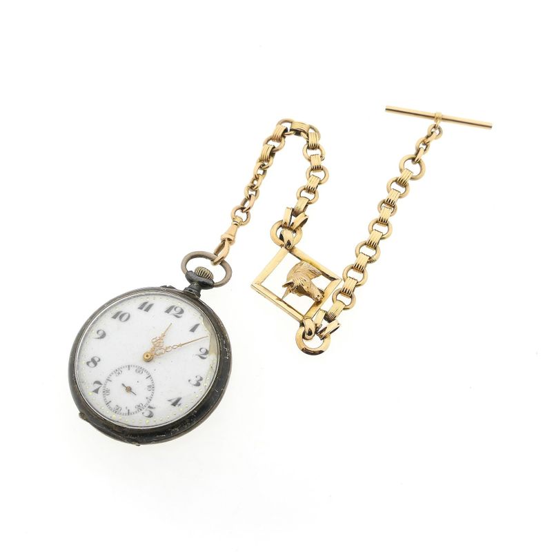 Image 3 of Golden (pocket watch) chain; Chatelaine (for a pocket watch)