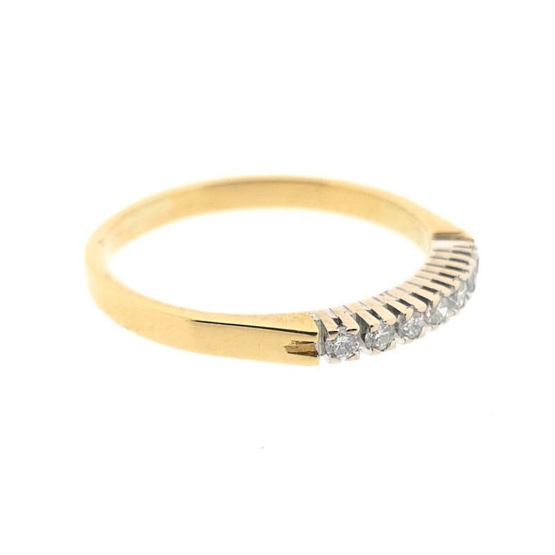 Image 5 of Gold ring with diamond; 0.21 ct.