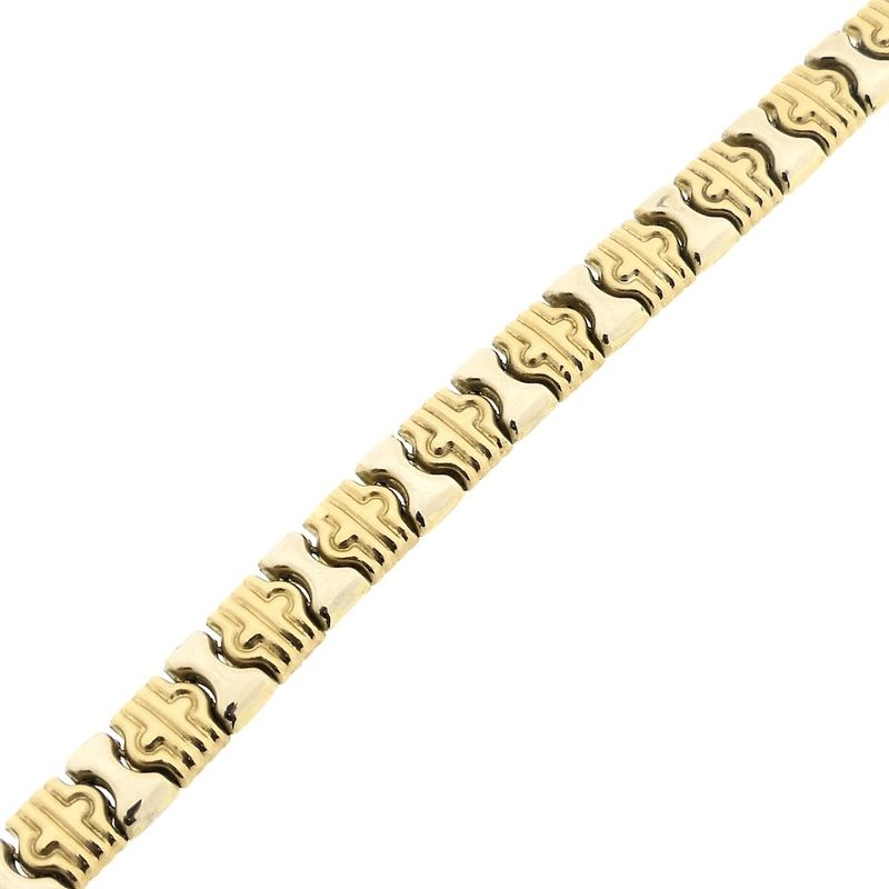 Image 7 of Two-tone gold fantasy link necklace