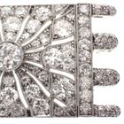 Image 9 of Unique 18 kt white gold brooch set with diamonds of approx. 4.70 ct.