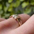 Image 12 of Gold ring with diamonds; 0.01 ct.