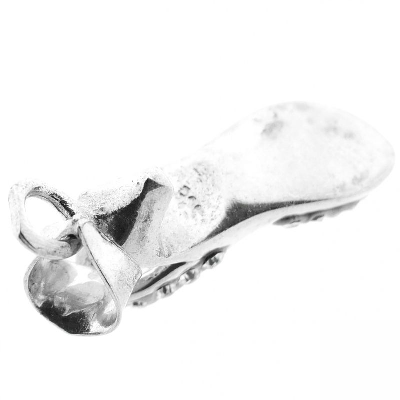 Image 12 of Silver pendant of a women's heel with zirconia
