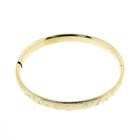 Image 4 of Gold vintage slave bracelet with engravings | Ø 62 mm