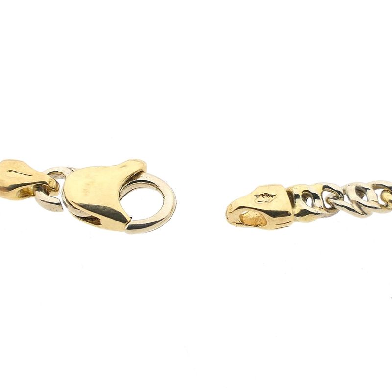 Image 4 of Two-tone gold navy link bracelet with diamonds