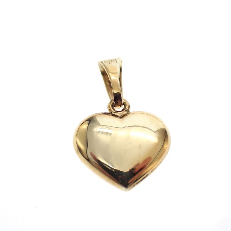 Image 5 of Gold pendant of a heart with zirconia