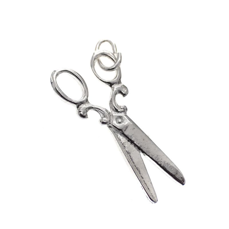 Image 2 of Silver charm; Scissors
