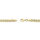 Image 6 of Bicolor gold Bismarck link necklace with fixed pendant