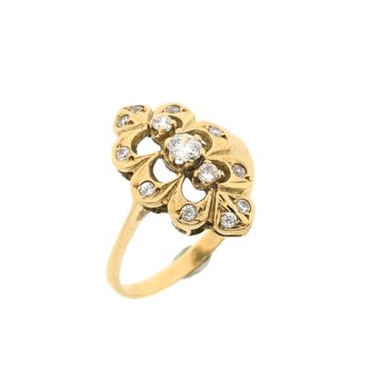 Image 1 of Vintage gold ring with zirconia