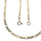 Image 1 of Gold Figaro link chain | 61 cm