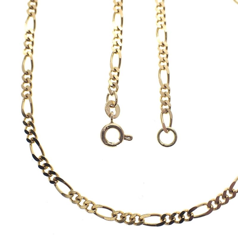 Image 1 of Gold Figaro link chain | 61 cm