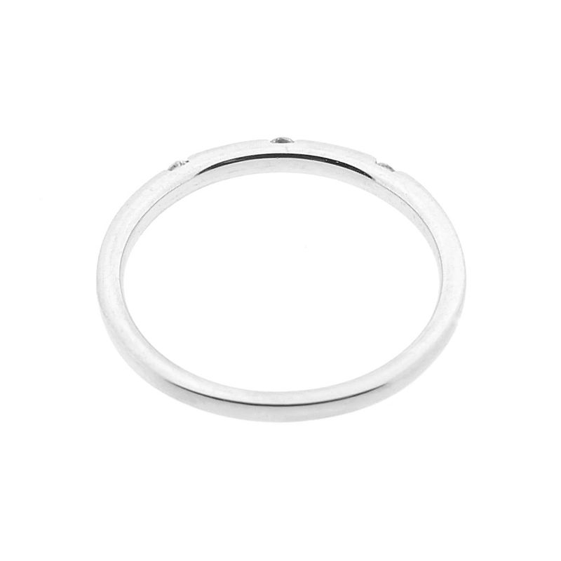 Image 3 of White gold sliding ring with diamond | 0.045 ct.