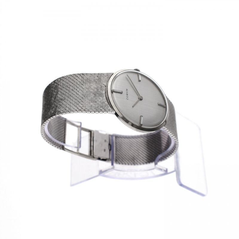 Image 7 of Corum 18ct. Ref: 8261 White Gold Men's Watch 'Linen' Dial Cal. 4200