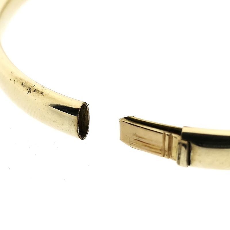 Image 5 of Gold smooth slave bracelet | Ø 65 mm