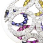 Image 4 of White gold pendant with bubbles of gemstones and diamond 7.07 ct.