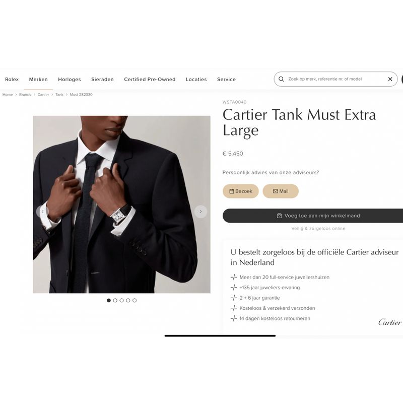 Image 17 of Cartier Tank Must XL WSTA0040/4324; Automatic men's watch