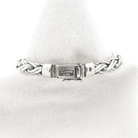 Zilveren Buddha to Buddha vossenstaart schakelarmband; Katja | 20 cm