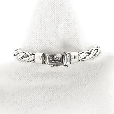 Afbeelding 1 van Zilveren Buddha to Buddha vossenstaart schakelarmband; Katja | 20 cm
