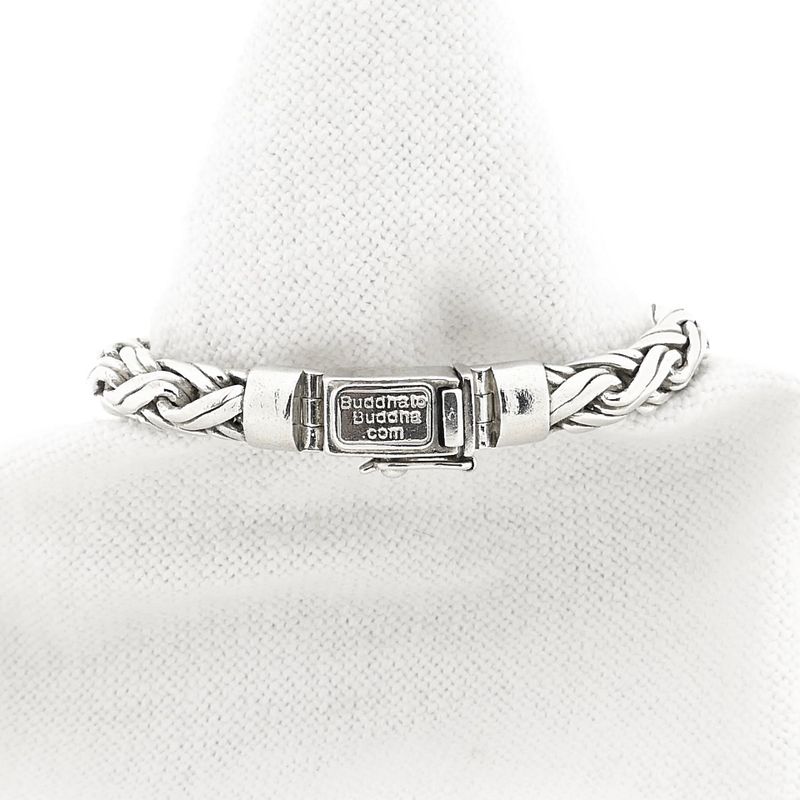 Afbeelding 1 van Zilveren Buddha to Buddha vossenstaart schakelarmband; Katja | 20 cm
