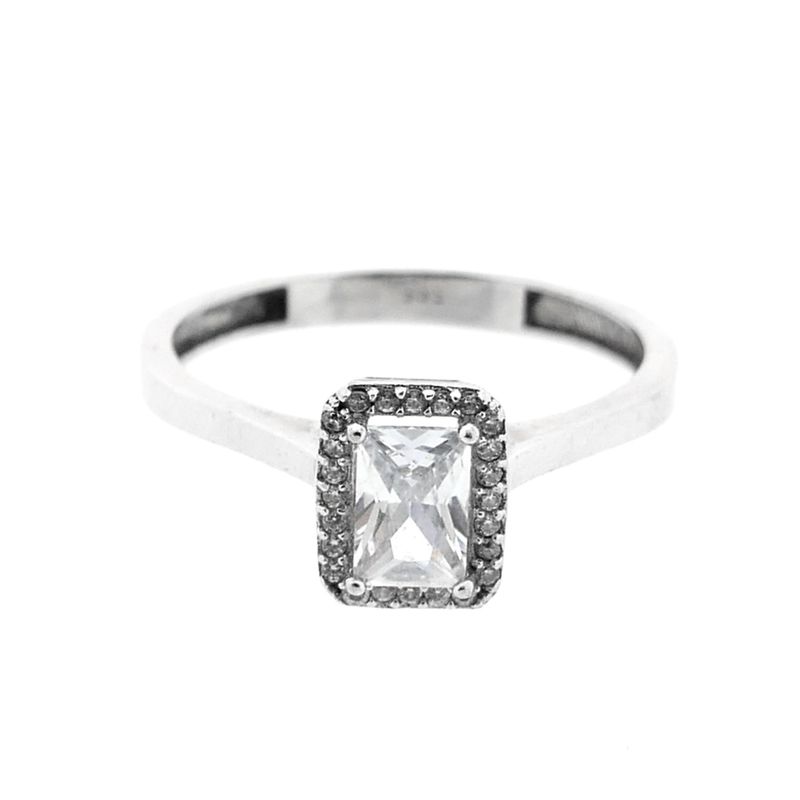Image 6 of White gold ring with zirconia