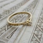 Image 6 of Gold solitaire ring with diamond | 0.04 ct.