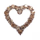 Image 1 of Silver pendant of a heart set with orange zirconia