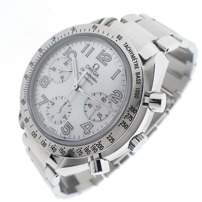 Image 1 of Omega Speedmaster Reduced; Chronograph watch with mother-of-pearl dial