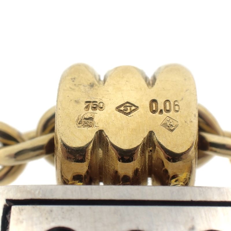 Image 10 of Two-tone gold necklace with topaz and diamond; 0.06 ct.