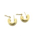 Image 5 of 19.2 carat gold semi-circular earrings; Ø 16.5 mm