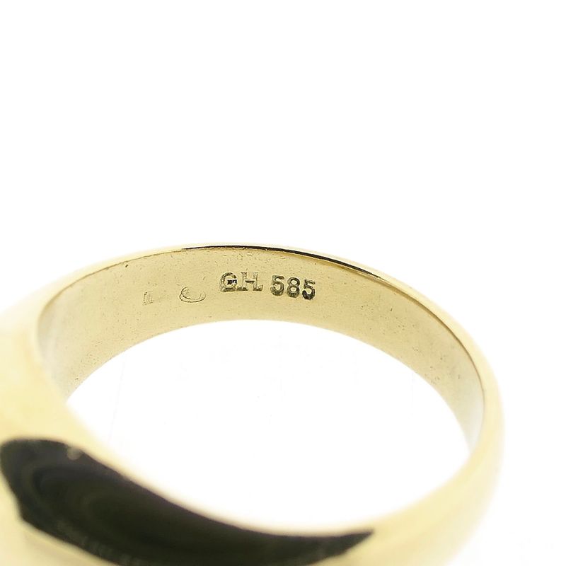 Afbeelding 6 van Gouden gebolde ring met zirconia