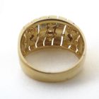 Image 8 of Two-tone gold wide ring set with zirconia