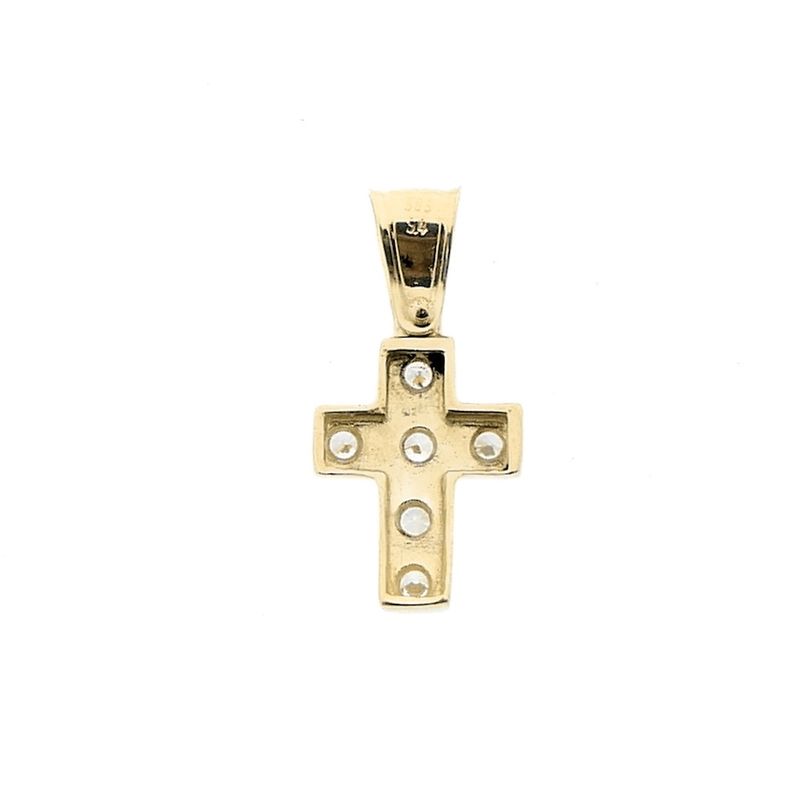 Image 10 of Gold cross with zirconia