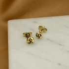 Image 7 of Gold stud earrings | knot