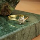 Image 2 of 18-karat gold subtle entourage ring with 0.11 ct. diamond | Sade İş