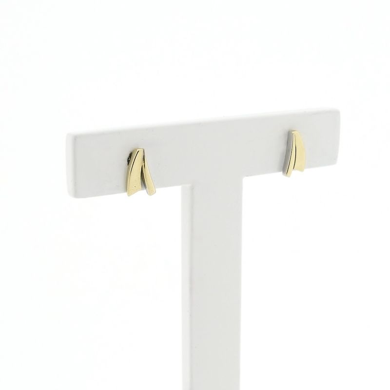 Image 3 of Two-tone gold stud earrings