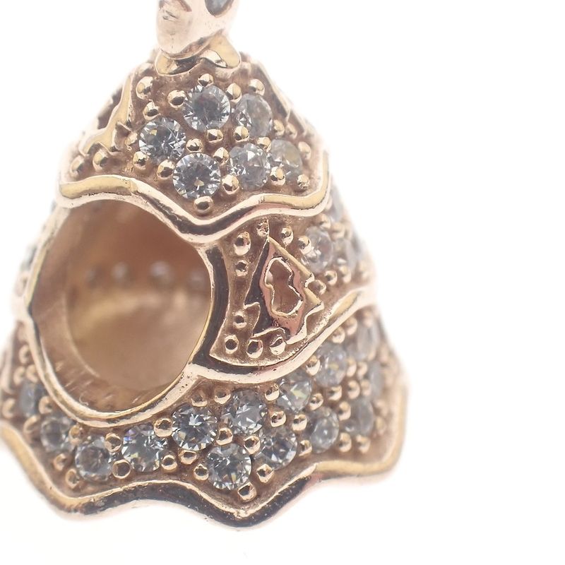 Image 4 of Pandora Moments charm; Rose gold plated; Pavé Christmas Tree