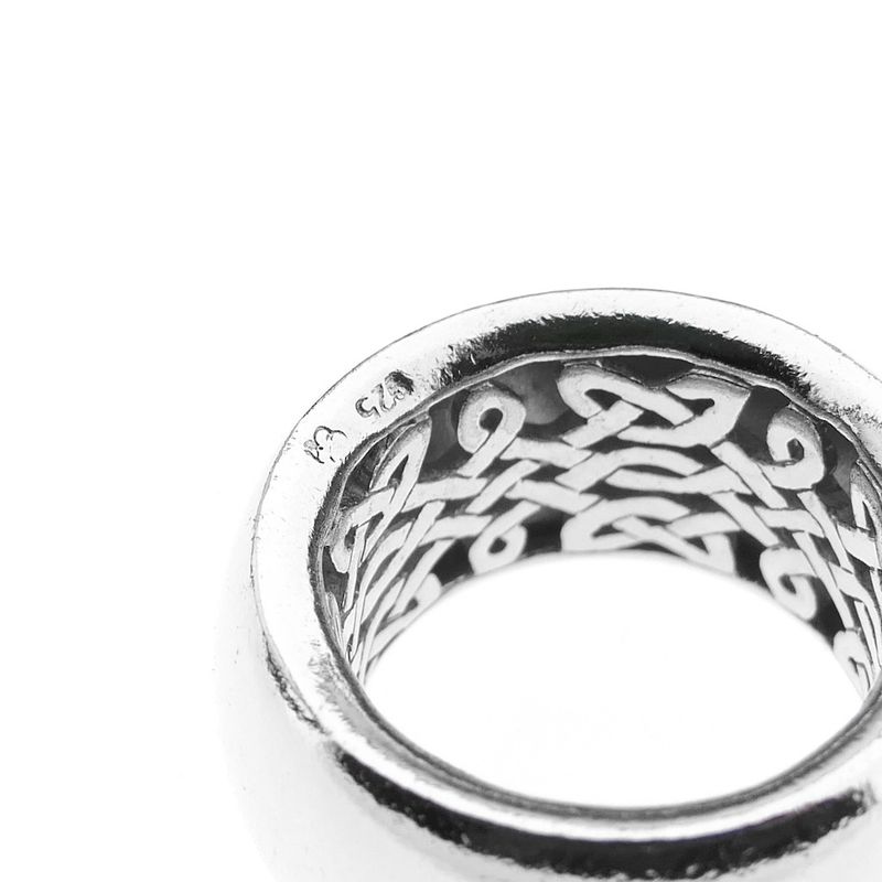 Image 4 of Wide silver domed ring