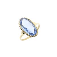 Antique gold ring with aquamarine