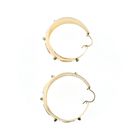 Image 7 of Golden oriental earrings with turquoise; Ø 45 mm