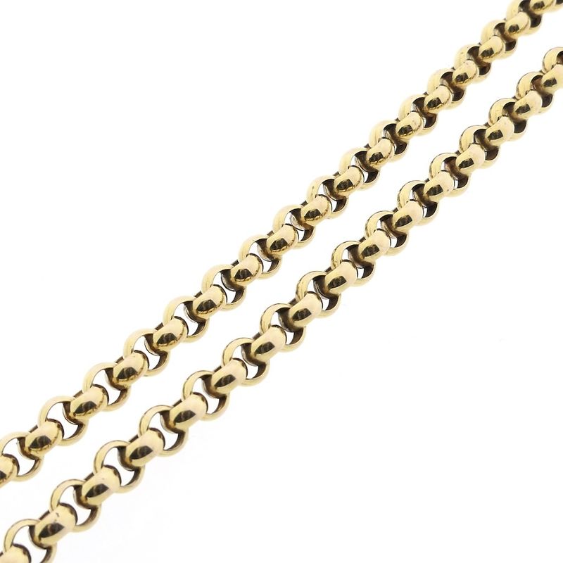 Image 7 of Golden jasseron link necklace.