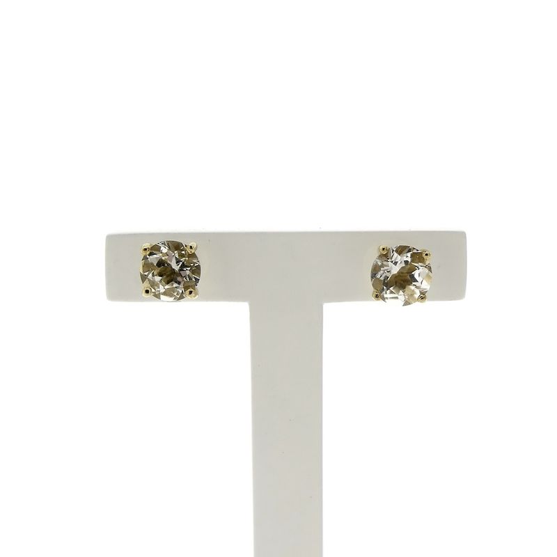 Image 7 of 9 carat solitaire stud earrings with zirconia