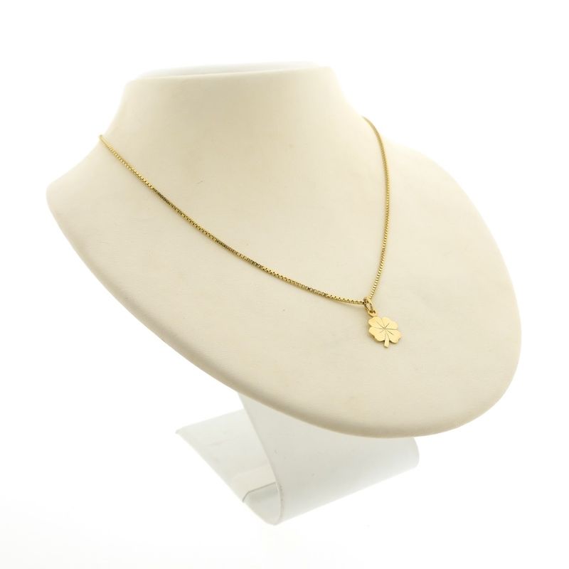 Image 7 of Gold pendant of a four-leaf clover
