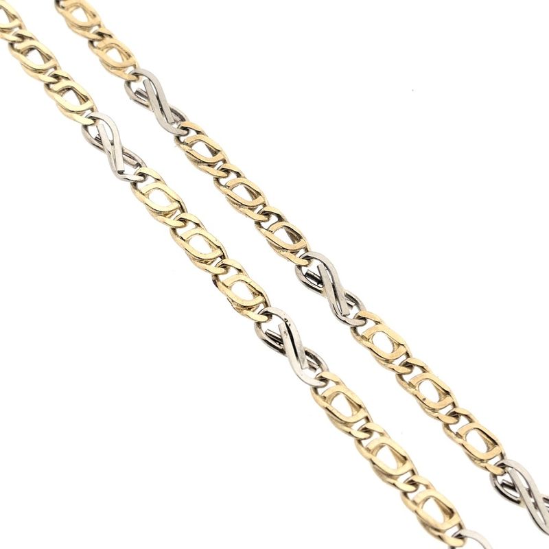 Image 3 of Two-tone gold fantasy link chain | 50.5 cm