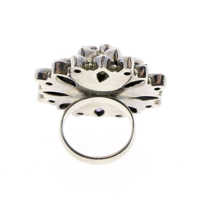 Image 6 of Silver ring with a mix of colored zirconia