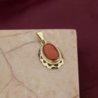Image 8 of Antique gold pendant with blood coral