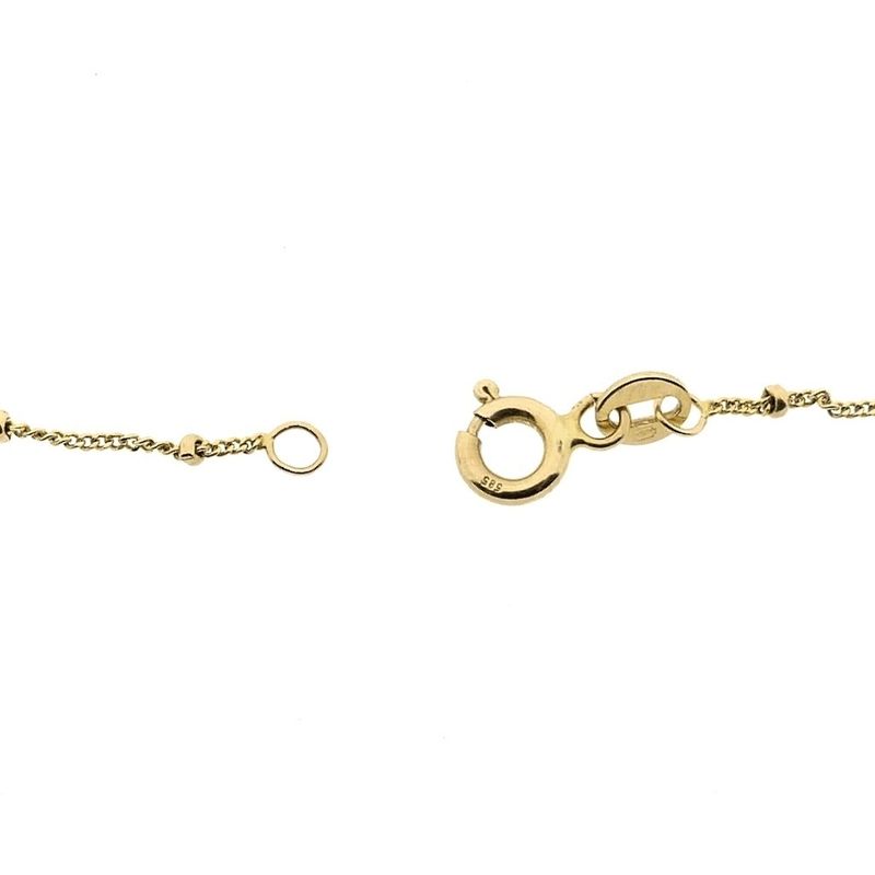Image 5 of Gold gourmet link chain with beads | 42.5 cm