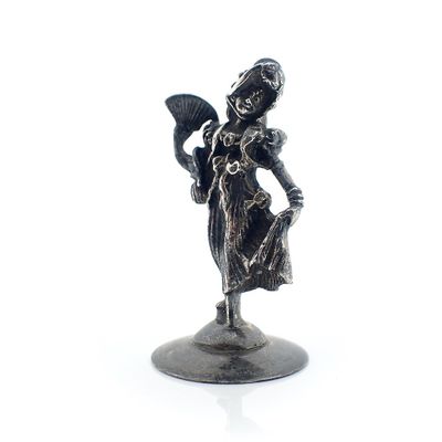 Image 1 of Vintage silver statuette of a dancing lady