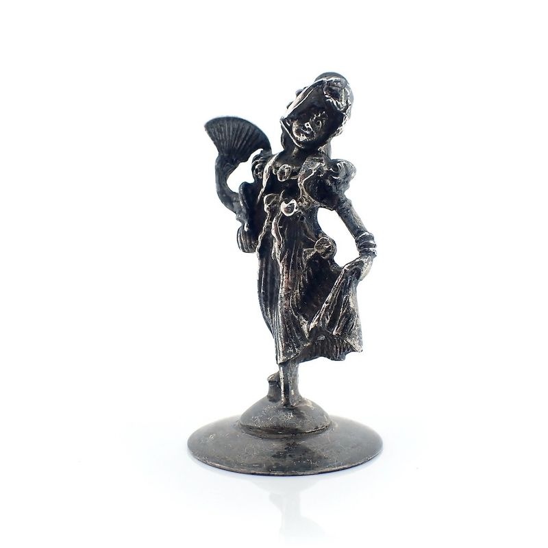 Image 1 of Vintage silver statuette of a dancing lady
